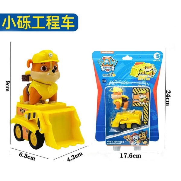 Planet Gates Genuine Paw Patrol Vehicle Chase Skye Marshall Pull Back Cars Playset Building Blocks Ryder Figure Children Toys Birthday Gifts