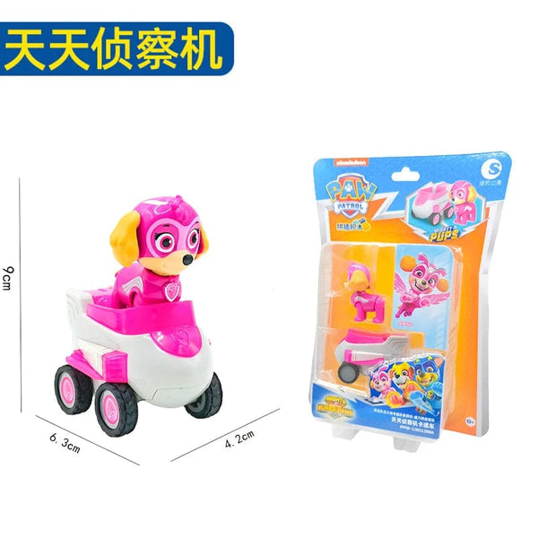 Planet Gates Genuine Paw Patrol Vehicle Chase Skye Marshall Pull Back Cars Playset Building Blocks Ryder Figure Children Toys Birthday Gifts