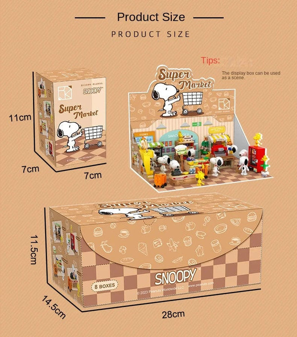 Planet Gates Genuine Peanuts Snoopy Building Blocks Anime Figure Models DIYTable Ornaments Anime Peripherals Toys Kawaii Dolls Toys For Gifts