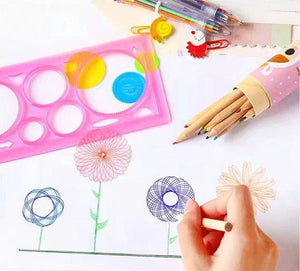 Planet Gates Geometry Spirograph Drawing Stencil Set Painting Template Ruler Art Craft Creative Children Kids Educational Toy Girls Boys Gift