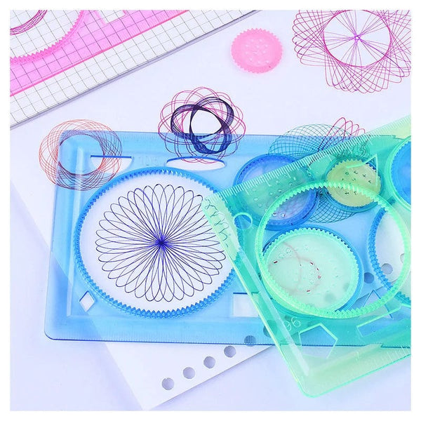 Planet Gates Geometry Spirograph Drawing Stencils Set Painting Template Art Crafts Creative Kids Educational Toy Variety of Flowers Ruler