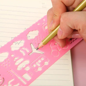 Planet Gates Geometry Spirograph Drawing Stencils Set Painting Template Art Crafts Creative Kids Educational Toy Variety of Flowers Ruler