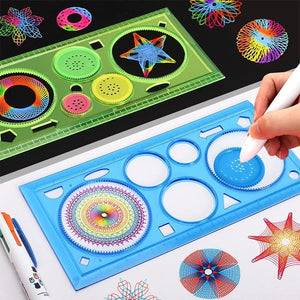 Planet Gates Geometry Spirograph Drawing Stencils Set Painting Template Art Crafts Creative Kids Educational Toy Variety of Flowers Ruler