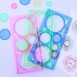 Planet Gates Geometry Spirograph Drawing Stencils Set Painting Template Art Crafts Creative Kids Educational Toy Variety of Flowers Ruler