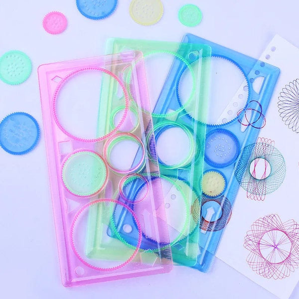 Planet Gates Geometry Spirograph Drawing Stencils Set Painting Template Art Crafts Creative Kids Educational Toy Variety of Flowers Ruler