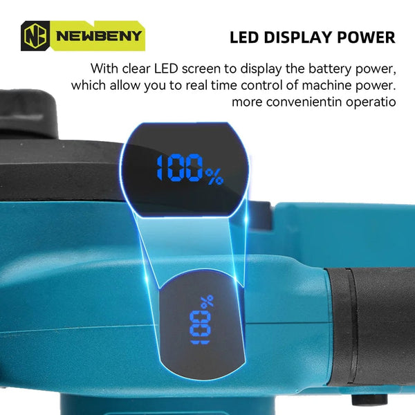 Planet Gates GERMANY / 2 Battery EU Plug NEWBENY 12 Inch Brushless Electric Chainsaw Cordless Rechargeable Woodworking Garden Pruning Saw Tool For Makita 18V Battery