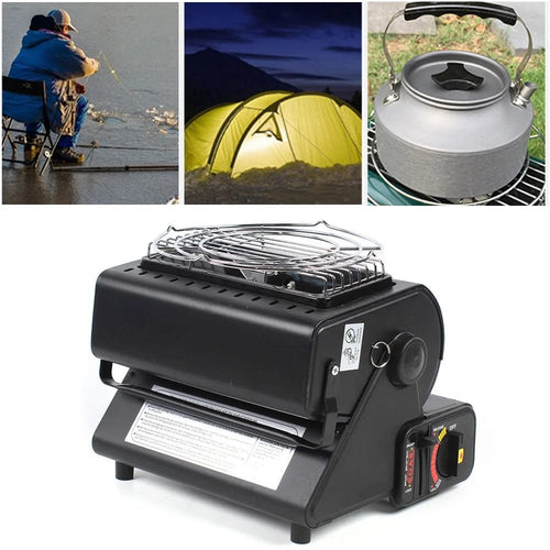 Planet Gates GERMANY 2 in 1 Portable Dual Butane Gas Bivvy Heater & Stove 1300W Outdoor Camping Fishing Tent Camping Gas Cooker