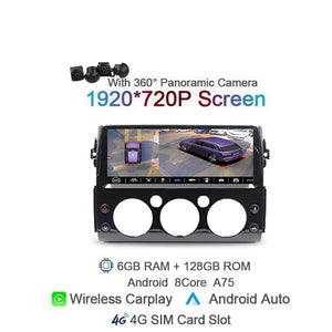 Planet Gates GERMANY / 6 128G 360 CAM BK Carplay 1920*720 IPS 2 din Android 14 Car Radio For Toyota FJ Cruiser 2007 2008-2017 Auto GPS Navigation Stereo 8+128G Bluetooth