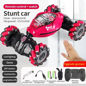 Planet Gates Gesture 3 Control-2B 1 4WD 1:16 Stunt RC Car with LED Light GestureInfrared Induction Twist Climbing Radio Controlled Car Childrens Day Toy for Boy