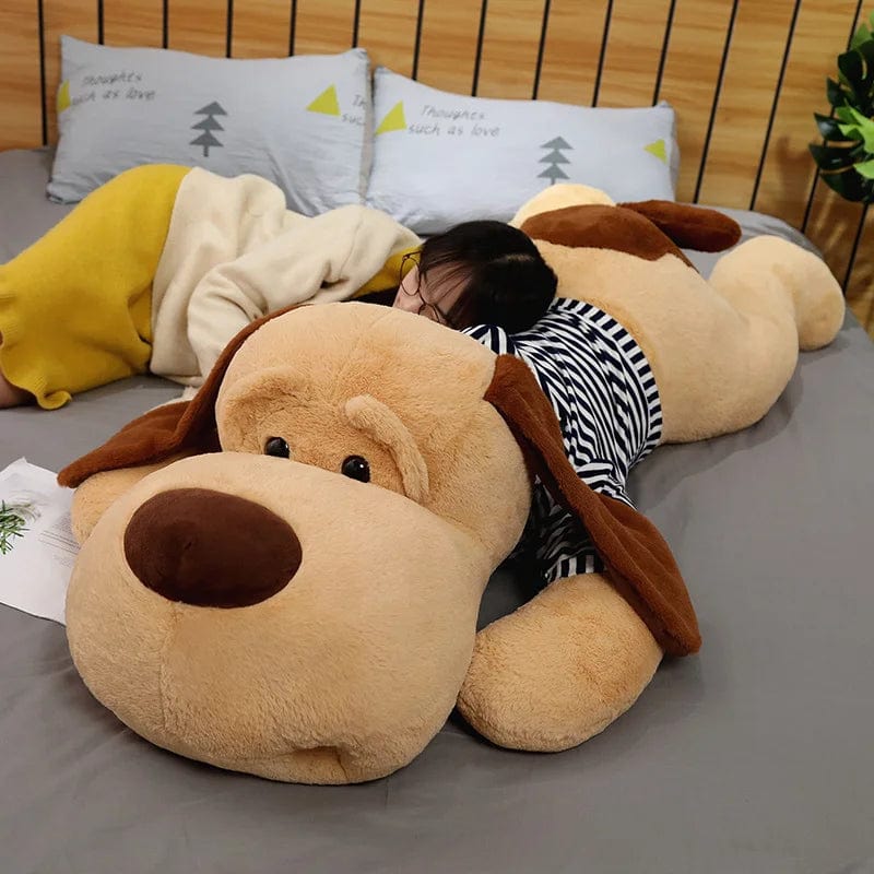 Planet Gates Giant Dog Plush Toy Big Sleeping Dog Stuffed Puppy Doll Soft Animal Toy Cartoon Pillow Baby Back Cushion Girls Birthday Gift