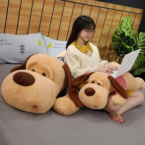 Planet Gates Giant Dog Plush Toy Big Sleeping Dog Stuffed Puppy Doll Soft Animal Toy Cartoon Pillow Baby Back Cushion Girls Birthday Gift