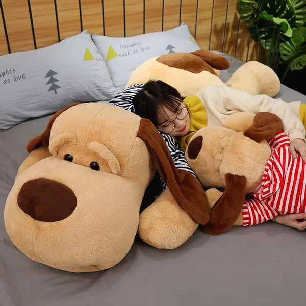 Planet Gates Giant Dog Plush Toy Big Sleeping Dog Stuffed Puppy Doll Soft Animal Toy Cartoon Pillow Baby Back Cushion Girls Birthday Gift