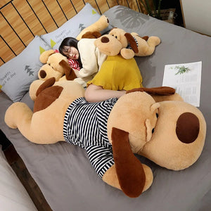 Planet Gates Giant Dog Plush Toy Big Sleeping Dog Stuffed Puppy Doll Soft Animal Toy Cartoon Pillow Baby Back Cushion Girls Birthday Gift