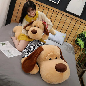 Planet Gates Giant Dog Plush Toy Big Sleeping Dog Stuffed Puppy Doll Soft Animal Toy Cartoon Pillow Baby Back Cushion Girls Birthday Gift
