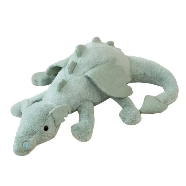 Planet Gates Giant Soft Plush Toy Little Dragon Plush Toys White Green Dinosaur Stuffed Animal Soft Doll Birthday Gift for Children