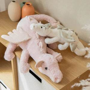 Planet Gates Giant Soft Plush Toy Little Dragon Plush Toys White Green Dinosaur Stuffed Animal Soft Doll Birthday Gift for Children