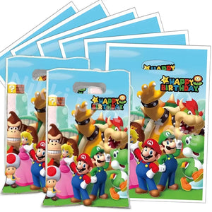 Planet Gates gift bags-16.5x25cm / 30pieces Mario party bags mario bros birthday decoration  Plastic Gift Bags Marios Candy Box Baby Shower Girls Party Supplies Decor