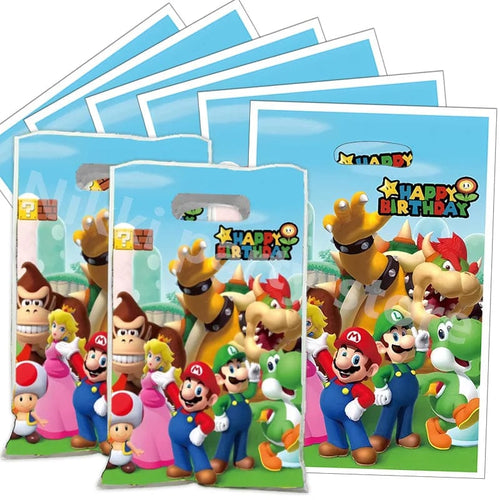 Planet Gates gift bags-16.5x25cm / 30pieces Mario party bags mario bros birthday decoration  Plastic Gift Bags Marios Candy Box Baby Shower Girls Party Supplies Decor