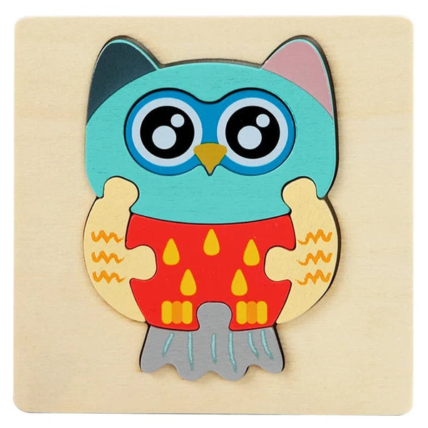 Planet Gates Giraffe Wooden Puzzle Montessori Animals Carton Colorful Learning Education Toys Tangram Jigzaw Cognitive Wood For Children Kids Gift