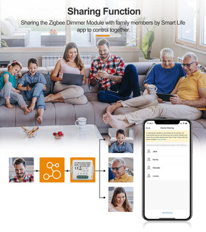 Planet Gates GIRIER Tuya ZigBee 3.0 Smart Dimmer Switch Module 10A, Supports 2 Way Control Dimmable Switch, Work with Alexa Alice Google Home