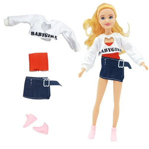 Planet Gates Girl Type B / Doll with Clothes 23cm Boy Doll Full Set 1/7 Kelly Sister Couple Doll with Clothes Girls Dress Up Toys Gifts