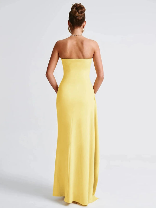 Planet Gates Giyu Sexy Club Evening Party Dresses Women 2025 Summer Slash Neck Backless Ruffles Split Maxi Long Dress Elegant Bodycon Robe