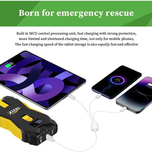 Planet Gates GKFLY Car Jump Starter Portable 12V Petrol Diesel Starting Device Cables Portable Power Bank 1200A Car Battery Charger Buster