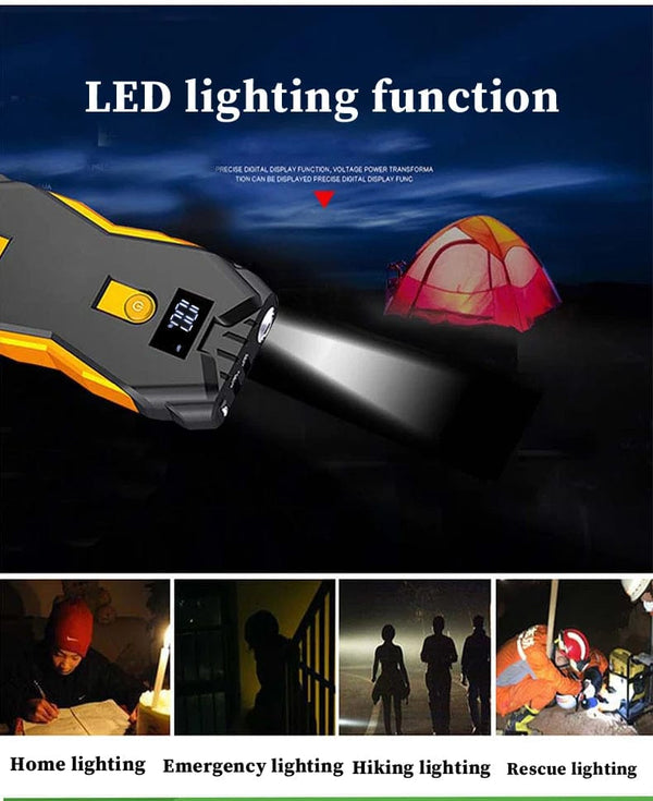 Planet Gates GKFLY Car Jump Starter Portable 12V Petrol Diesel Starting Device Cables Portable Power Bank 1200A Car Battery Charger Buster