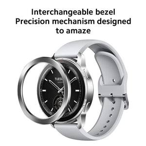 Planet Gates GL Silvery / CHINA World Premiere Global Version Xiaomi Watch S3 1.43” AMOLED Display Bluetooth®️ 5.2 AII -New MIUI Watch OS 14 days battery life