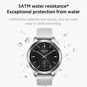 Planet Gates GL Silvery / CHINA World Premiere Global Version Xiaomi Watch S3 1.43” AMOLED Display Bluetooth®️ 5.2 AII -New MIUI Watch OS 14 days battery life