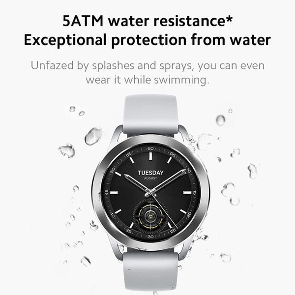 Planet Gates GL Silvery / CHINA World Premiere Global Version Xiaomi Watch S3 1.43” AMOLED Display Bluetooth®️ 5.2 AII -New MIUI Watch OS 14 days battery life