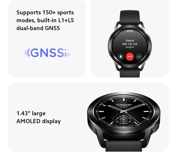 Planet Gates GL Silvery / CHINA World Premiere Global Version Xiaomi Watch S3 1.43” AMOLED Display Bluetooth®️ 5.2 AII -New MIUI Watch OS 14 days battery life