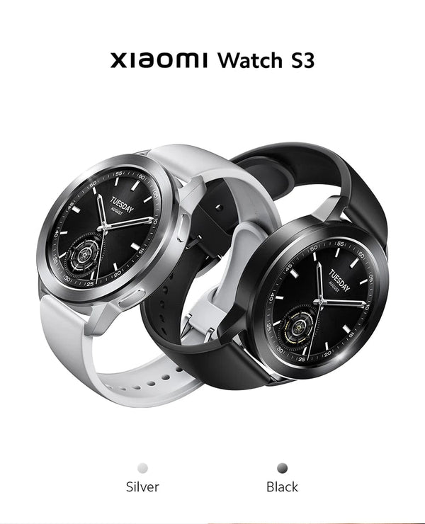 Planet Gates GL Silvery / CHINA World Premiere Global Version Xiaomi Watch S3 1.43” AMOLED Display Bluetooth®️ 5.2 AII -New MIUI Watch OS 14 days battery life
