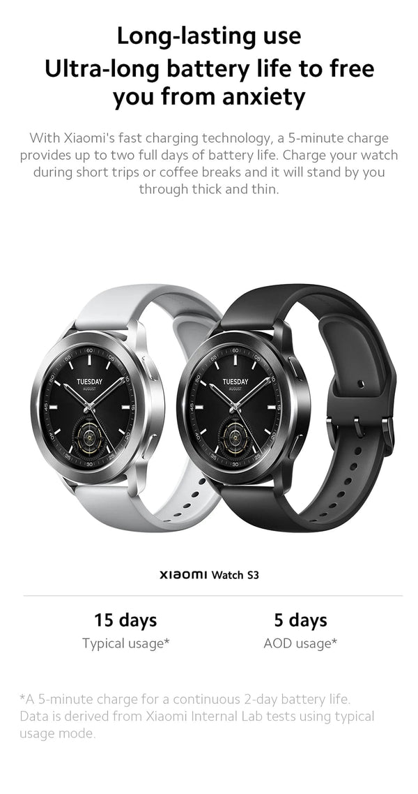 Planet Gates GL Silvery / CHINA World Premiere Global Version Xiaomi Watch S3 1.43” AMOLED Display Bluetooth®️ 5.2 AII -New MIUI Watch OS 14 days battery life