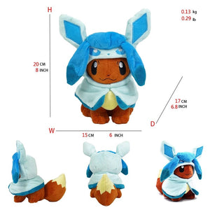 Planet Gates Glaceon Eevee Cos Umbreon Espeon Jolteon Flareon Glaceon Vaporeon Sylveon Leafeon Plush Toy Stuffed Soft Cartoons All Star Collection