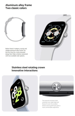 Planet Gates Global Version Black In Stock Global Version Redmi Watch 4 Smart Watch Ultra Large 1.97'' AMOLED Display 20 Days Battery Life Support 5-system