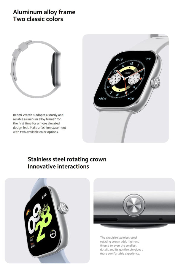 Planet Gates Global Version Black In Stock Global Version Redmi Watch 4 Smart Watch Ultra Large 1.97'' AMOLED Display 20 Days Battery Life Support 5-system