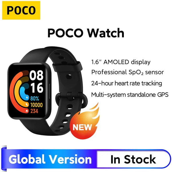 Planet Gates Global Version POCO Watch 1.6'' AMOLED Display 14 Days Battery GPS Always-on Watch Face Blood Oxygen Smartwatch