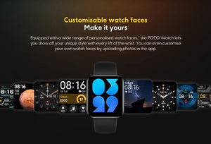 Planet Gates Global Version POCO Watch 1.6'' AMOLED Display 14 Days Battery GPS Always-on Watch Face Blood Oxygen Smartwatch