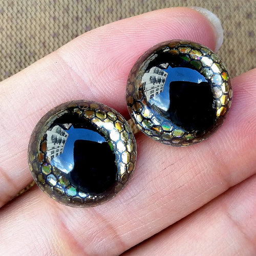 Planet Gates Glod / 16mm 20pcs 3D Honeycomb Cat Safety Eyes For Crochet Toys Glitter Amigurumi Crafts Plush Doll Eyes DIY Toy Accessories