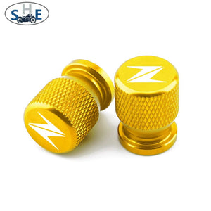 Planet Gates Glod With "Z" For KAWASAKI Z400 Z900 Z800 Z750 Z1000 Z650 Z300 Z1000SX ZX10R ZX6R Motorcycle Wheel Tire Parts Valve Stem Caps Cover