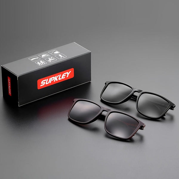Planet Gates Gloss Black And Brown SUPKLEY Sports Polarized Sunglasses For Men, Comfortable Lightweight Protective Sunglasses UV Protection, Ideal choice for Gifts