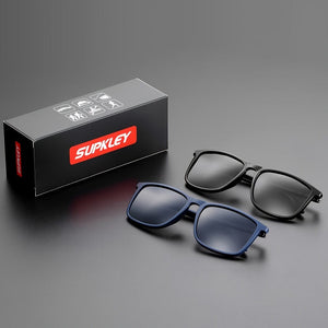 Planet Gates Gloss Black Blue Black SUPKLEY Sports Polarized Sunglasses For Men, Comfortable Lightweight Protective Sunglasses UV Protection, Ideal choice for Gifts