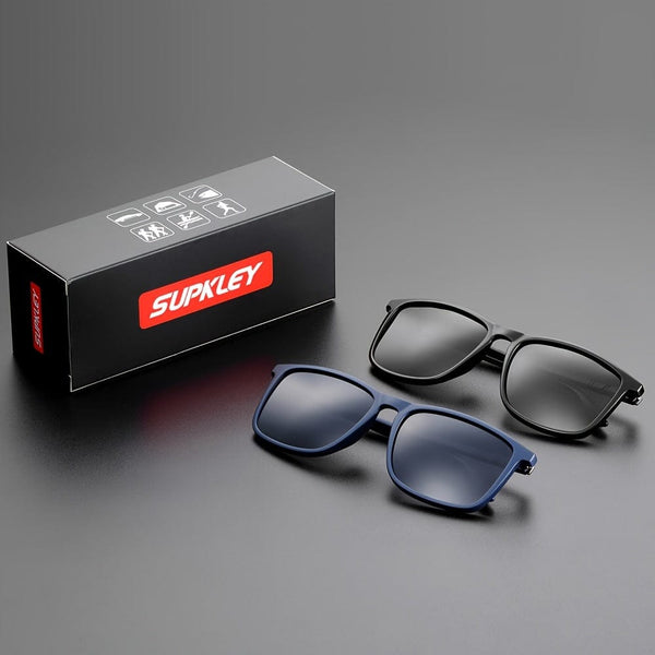 Planet Gates Gloss Black Blue Black SUPKLEY Sports Polarized Sunglasses For Men, Comfortable Lightweight Protective Sunglasses UV Protection, Ideal choice for Gifts