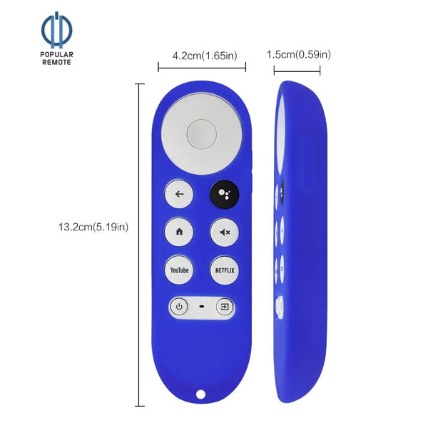 Planet Gates Glow Purple Silicone Protective Case for Chromecast Google TV HD 2022 / 4K 2020 Voice Remote Shockproof Silicone Case Glows in the Dark