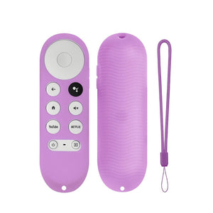 Planet Gates Glow Purple Silicone Protective Case for Chromecast Google TV HD 2022 / 4K 2020 Voice Remote Shockproof Silicone Case Glows in the Dark