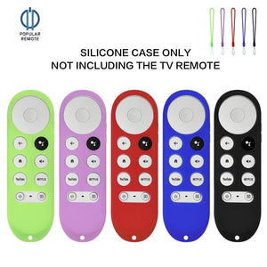 Planet Gates Glow Purple Silicone Protective Case for Chromecast Google TV HD 2022 / 4K 2020 Voice Remote Shockproof Silicone Case Glows in the Dark