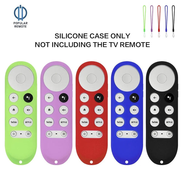 Planet Gates Glow Purple Silicone Protective Case for Chromecast Google TV HD 2022 / 4K 2020 Voice Remote Shockproof Silicone Case Glows in the Dark