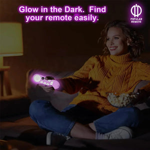 Planet Gates Glow Purple Silicone Protective Case for Chromecast Google TV HD 2022 / 4K 2020 Voice Remote Shockproof Silicone Case Glows in the Dark