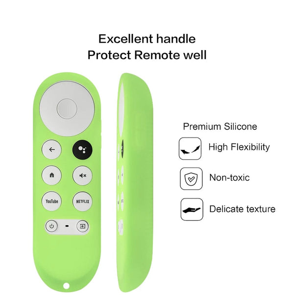 Planet Gates Glow Purple Silicone Protective Case for Chromecast Google TV HD 2022 / 4K 2020 Voice Remote Shockproof Silicone Case Glows in the Dark